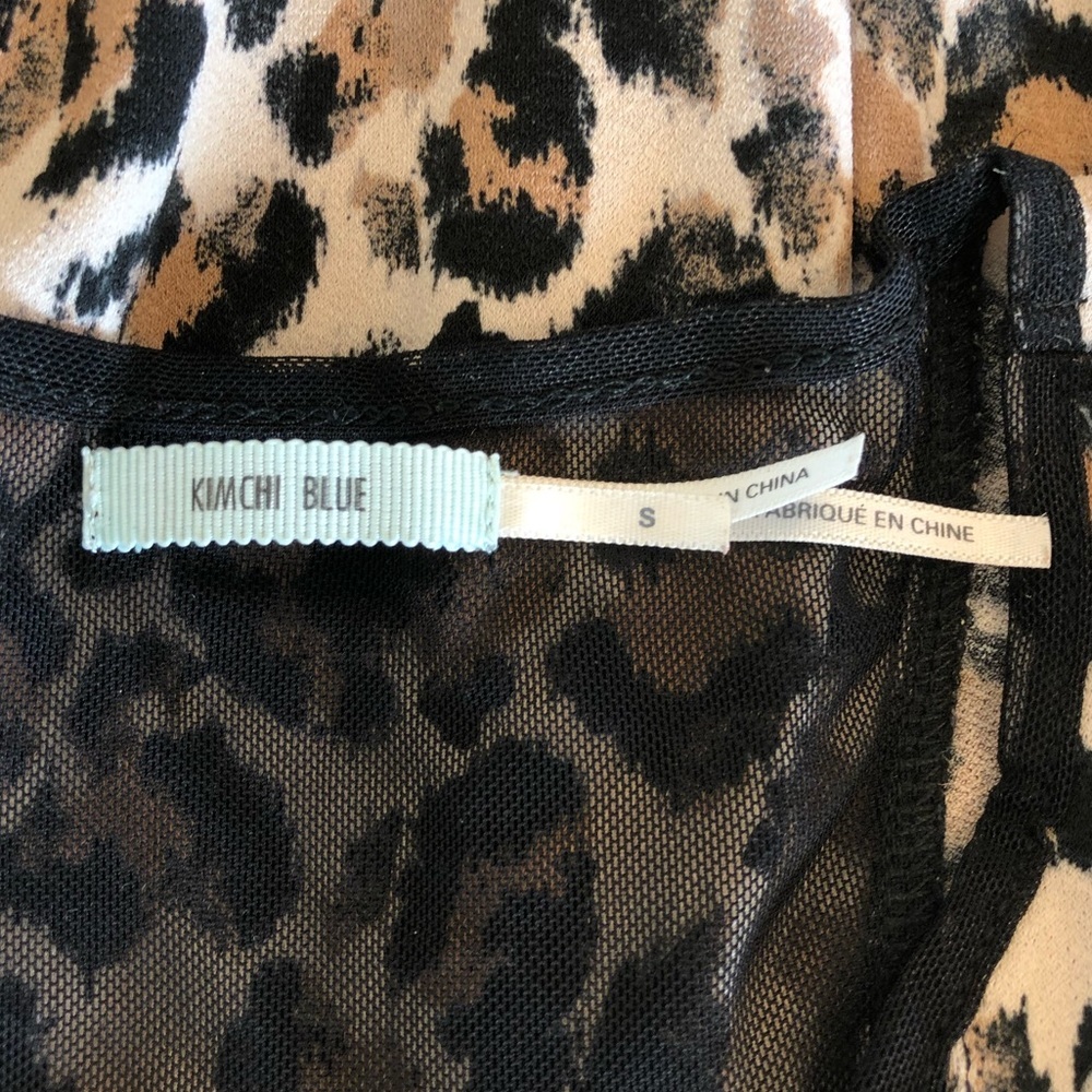 Urban Outfitters Kimchi Blue Cheetah Mesh Dress Size Small - Picture 6 of 8